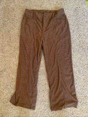 HALARA women’s Brown Corduroy Wide-Leg Pants XL